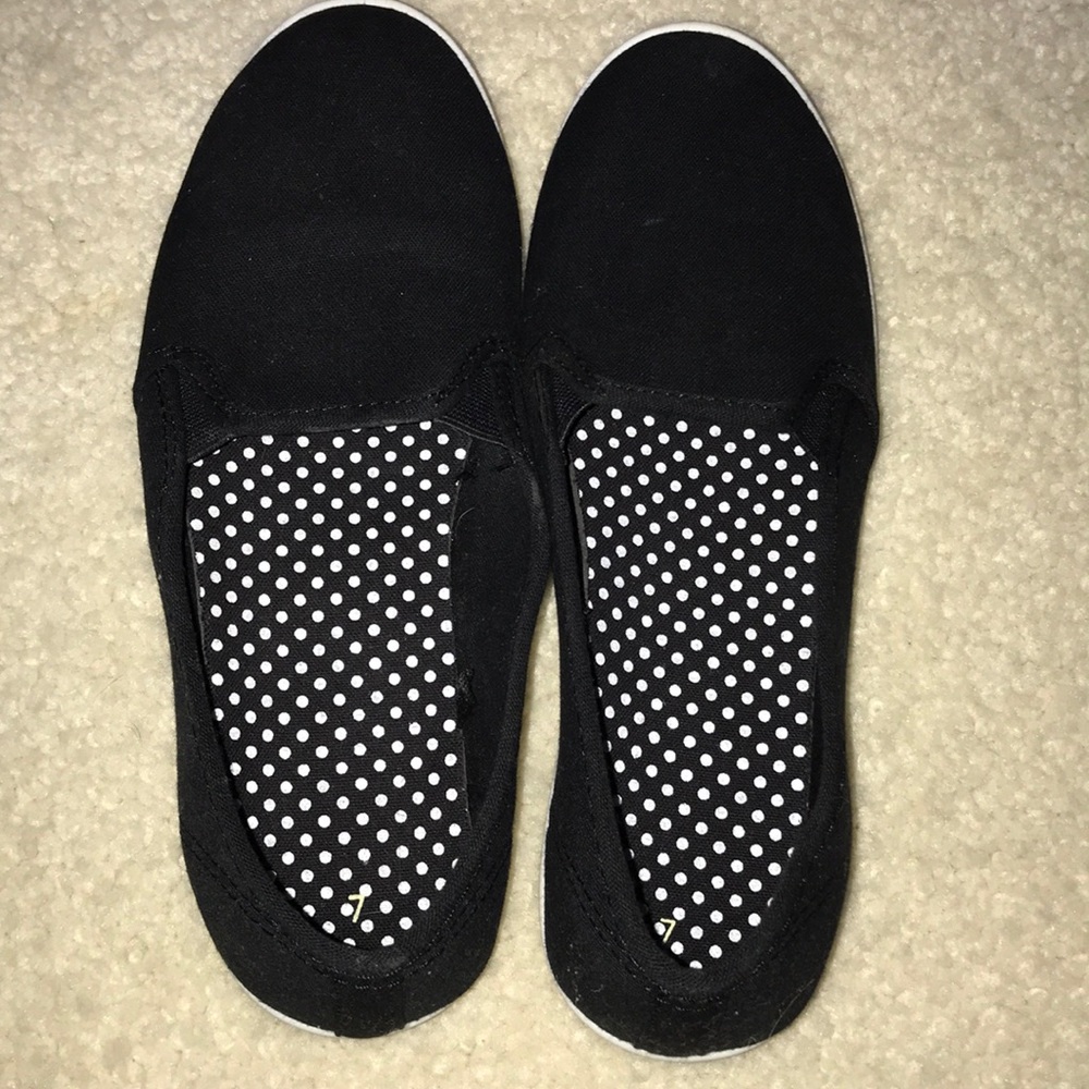 Black slip on shoes